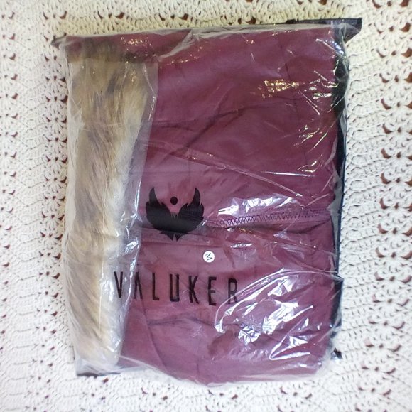 Valuker Women's Down Coat With Fur Hood With 90% Down Parka Puffer Jacket - Picture 6 of 7